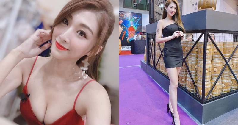 【蜗牛棋牌】展場上的長腿美景！「Sharon雪倫兒」甜美清新笑容讓人戀愛，美胸美腿也是神助攻！