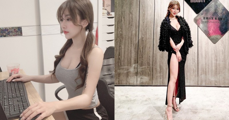 【蜗牛棋牌】性感小宅妹「Nancy韓智恩」爆乳背心打遊戲，出門變身霸道女總裁「美胸長腿」超殺！