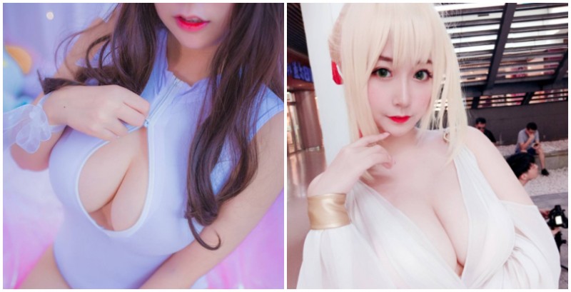 【蜗牛棋牌】歐派就是真理！「巨乳正妹」貓九醬特製泳裝解放豪量雙峰，口水都快滴滿鍵盤啦！