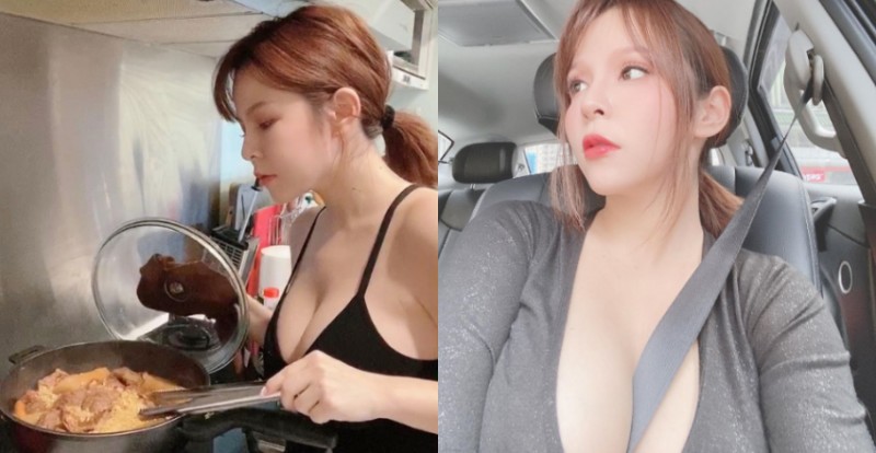 【蜗牛棋牌】料理是要帶給人們幸福！巨乳廚娘「陳香菱」親自爆乳下麵給你吃