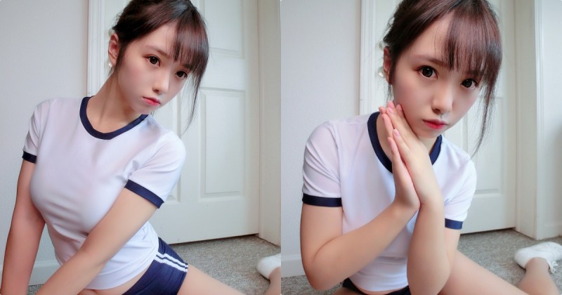 【蜗牛棋牌】太萌！體操服美乳小隻馬「撞臉三上悠亞」，伸展姿勢看得出是「隱乳系」！
