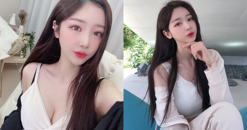 【蜗牛棋牌】溝很辣！氣質長髮正妹暗藏「水嫩酥胸」，深V畫面讓粉絲特別激動！
