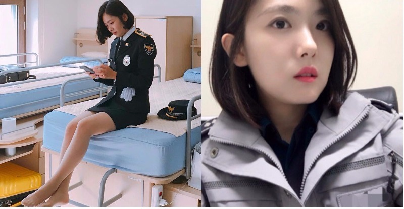 【蜗牛棋牌】想被逮補！「美女警察」迷你窄裙大秀嫩白美腿，迷人笑容被處罰也願意！