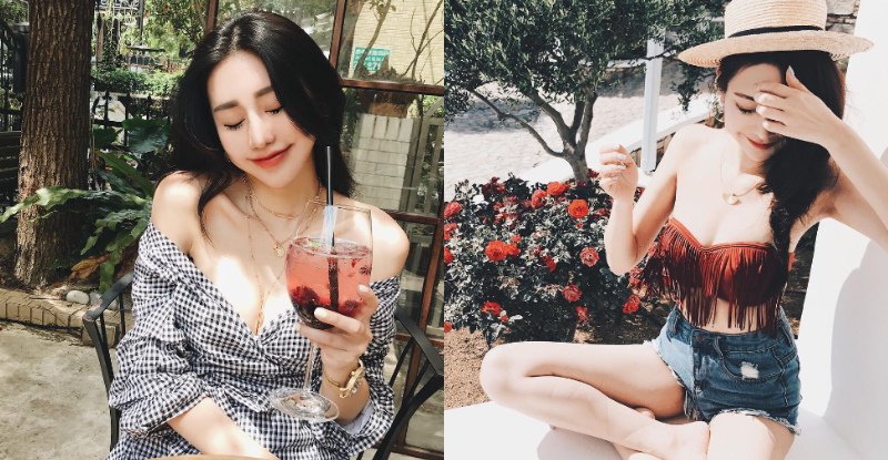 【蜗牛棋牌】正妹衣服總是不穿好！領口低低露「白嫩美乳」　渾圓奶球差點掉出！