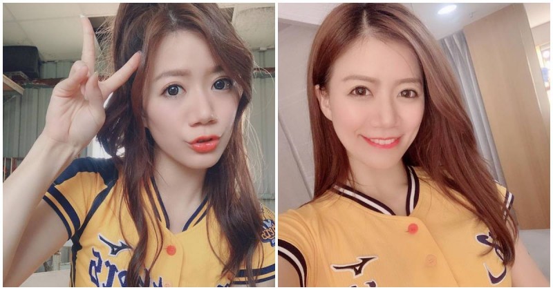 【蜗牛棋牌】充滿活力的啦啦隊正妹「廖小安」，嘟嘴比YA「模樣好萌」，觀眾看了都心動了！