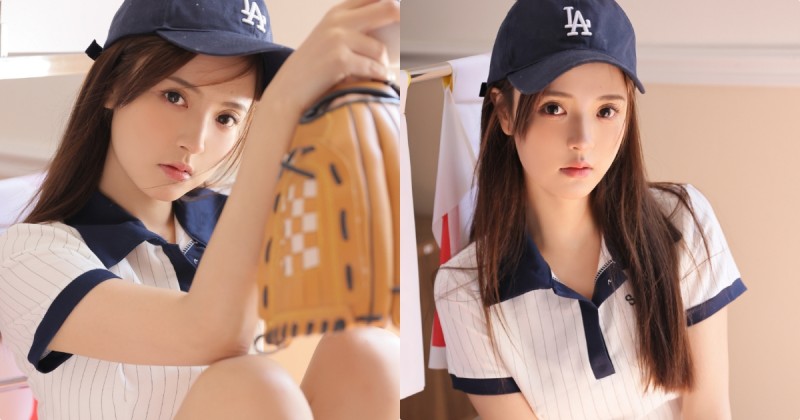 【蜗牛棋牌】神似三上悠亞的「性感棒球妹子」，「誘人的運動服裝」好極品呀！