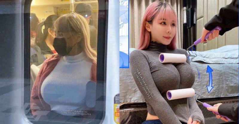 【蜗牛棋牌】通勤時間台北捷運擠爆！驚見巨乳妹「擠壓窗戶」畫面好震撼