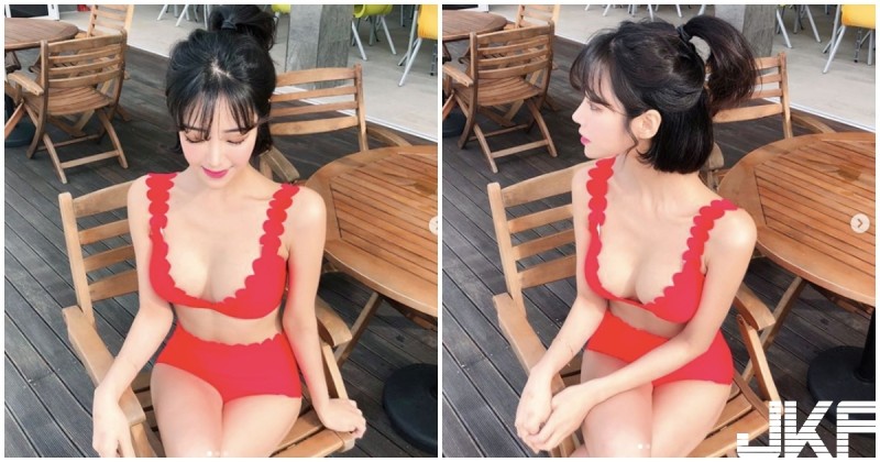 【蜗牛棋牌】火紅比基尼爆出「豐滿乳量」！美乳辣妹「腰瘦奶澎」好讓人心動啊！