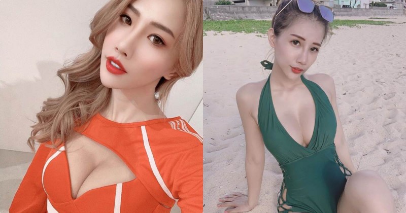 【蜗牛棋牌】長腿正妹「米小米mina」身材好極品，連身比基尼「超凸顯性感S曲線」！