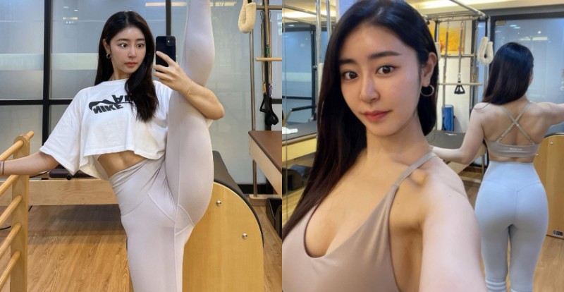 【蜗牛棋牌】健身房「美女老闆娘」劈腿擺出一字馬　網友：我有一個大膽的想法
