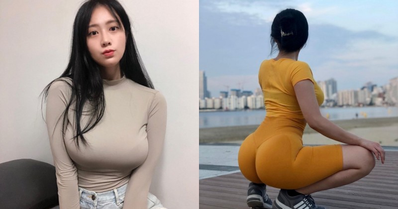 【蜗牛棋牌】巨乳翹臀「正妹瑜伽老師」體態兇猛！前凸後翹好身材「深蹲」褲子超緊繃！