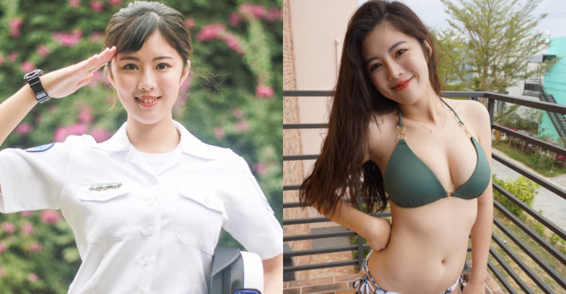 【蜗牛棋牌】海軍之花「黃采潔」爆乳比基尼太性感　剩三個月退伍大解放！