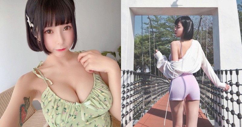 【蜗牛棋牌】高雄澄清湖出現「短髮雪乳正妹」糖糖，臉蛋甜美和身形窈窕，緊身運動裝辣翻！