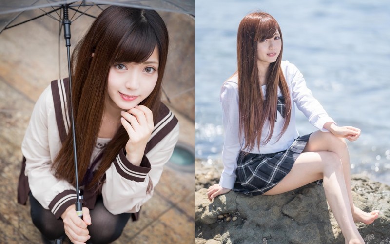 【蜗牛棋牌】清純制服櫻花妹「寧々*nene」水手服+雙馬尾組合太OP　柔滑肌膚讓人超想舔