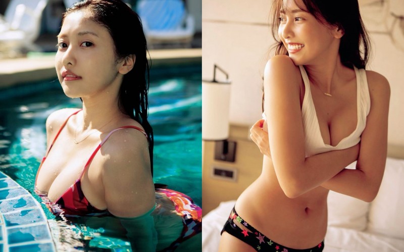 【蜗牛棋牌】兼具可愛與性感！天使嫩模「佐野ひなこ」極品甜笑讓人融化　彎腰露深溝畫面一片肉色