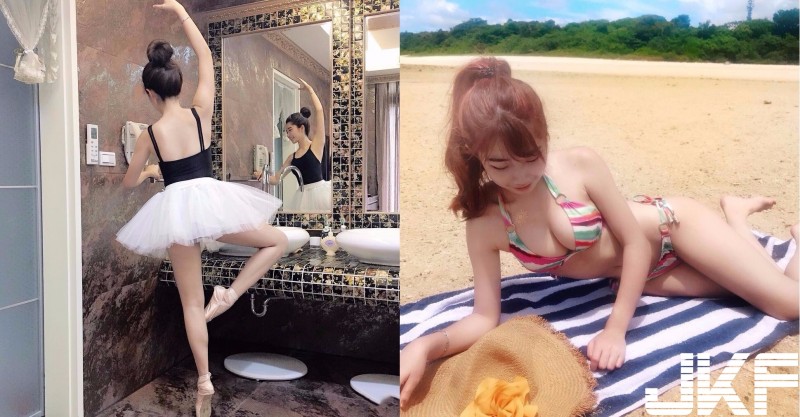 【蜗牛棋牌】超軟Q「豪乳芭蕾正妹」身材超猛！比基尼露「渾圓美乳」形狀超飽滿！