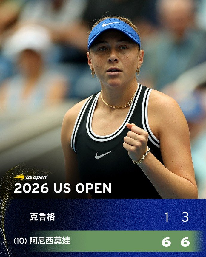 【蜗牛棋牌】生日夜赢球！阿尼西莫娃2-0克鲁格，晋级美网女单第二轮