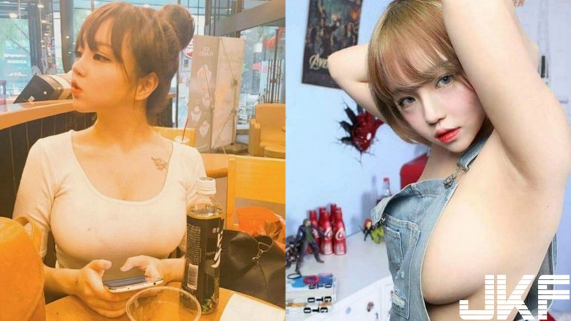 【蜗牛棋牌】巨型側乳 大到不像話！吊帶褲包不住的「碗公奶」根本滿到都要溢出來了：真是一級棒！