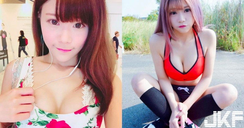 【蜗牛棋牌】奶妹大街上「解放乳球」，脫到剩「爆奶運動裝」，低胸視角好熱好養眼呀！