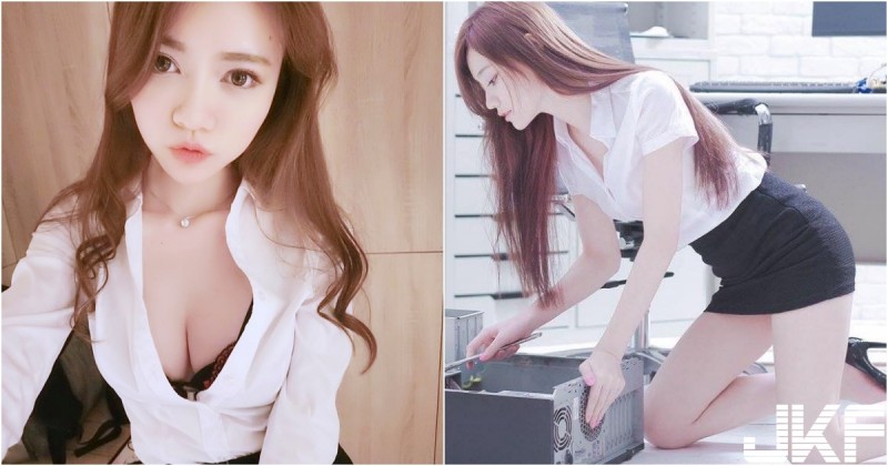 【蜗牛棋牌】洋娃娃般的「性感小秘書」！火辣爆乳小窄裙秀美腿！是老闆都想幫她加薪了！